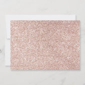 Roos Gold Glitter Baptisme Christening Foto Kaart (Achterkant)