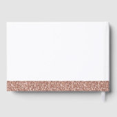 Roos Gold Glitter Bday Mitzvah Weddenschap Gastenboek (Achterkant)