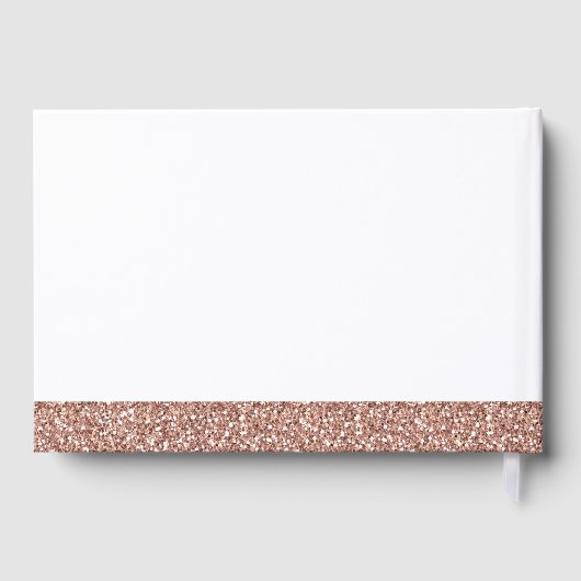 Roos Gold Glitter Bday Mitzvah Weddenschap Gastenboek (Achterkant)
