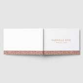 Roos Gold Glitter Bday Mitzvah Weddenschap Gastenboek (Volledig)