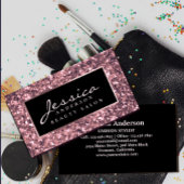 Roos Gold Glitter Beauty Salon Visitekaartje