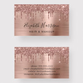 Roos Gold Glitter Beauty Visitekaartje