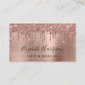 Roos Gold Glitter Beauty Visitekaartje (Voorkant)