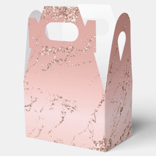 Roos Gold Glitter Bedankdoosjes (Geopend)