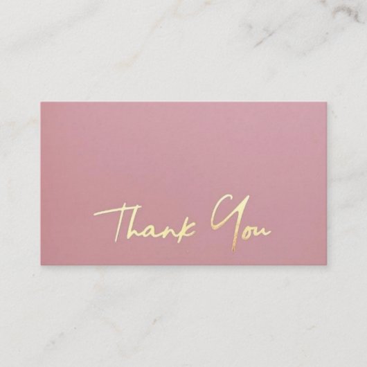 Roos Gold Glitter Bedankt kaarten Visitekaartje (Voorkant)