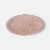 Roos Gold Glitter Birthday Papieren Bordje (Gekanteld)