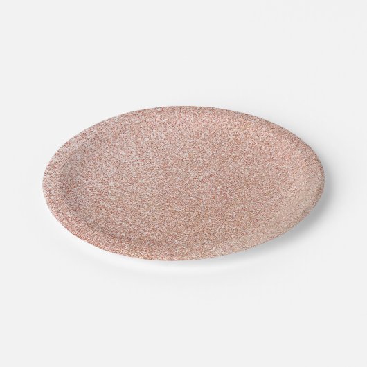 Roos Gold Glitter Birthday Papieren Bordje (Gekanteld)