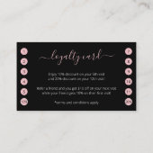 Roos Gold Glitter Black Roze Eyelashes-technicus  Klantenkaartje (Achterkant)