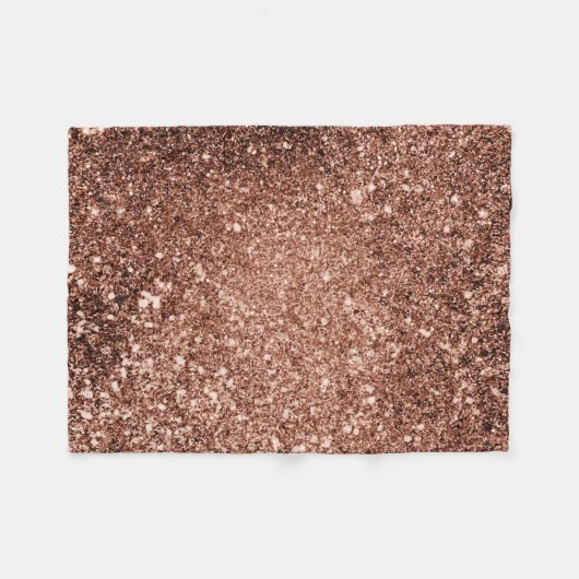 Roos Gold Glitter Blanket Fleece Deken (Voorkant (Horizontaal))