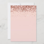 Roos Gold Glitter Blush 50e Verjaardag Kaart (Achterkant)