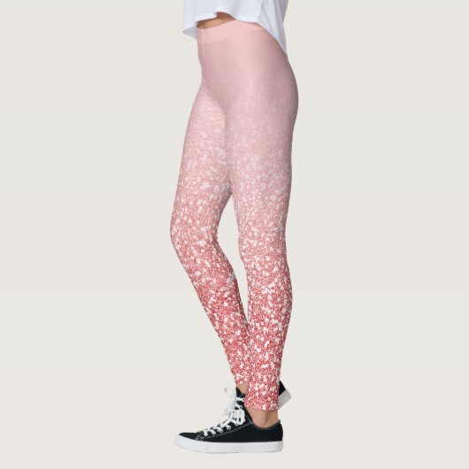 Roos Gold Glitter Blush Ombre Leggings (Links)
