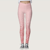 Roos Gold Glitter Blush Ombre Leggings (Voorkant)