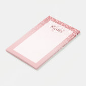 Roos Gold Glitter Blush Ombre op maat Post-it® Notes (Schuin)