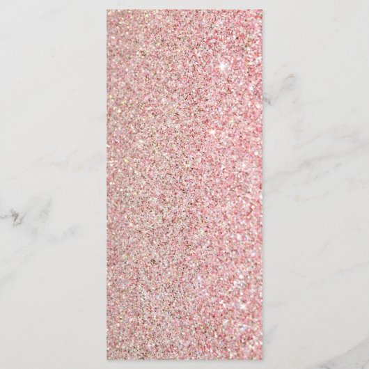 Roos Gold Glitter Blush Pink Floral Weddenschap Me Menu (Achterkant)