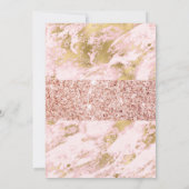Roos Gold Glitter Blush Pink Marble Muslim Weddens Kaart (Achterkant)