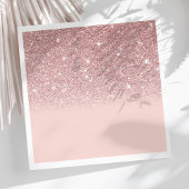 Roos Gold Glitter Blush Pink Ombre Servet