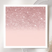 Roos Gold Glitter Blush Pink Ombre Servet