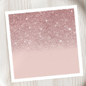 Roos Gold Glitter Blush Pink Ombre Servet