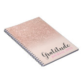 Roos gold glitter blush roze dankbaarheid tijdschr notitieboek (Rechterzijde)
