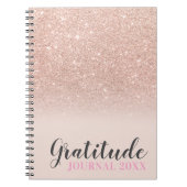 Roos gold glitter blush roze dankbaarheid tijdschr notitieboek (Voorkant)