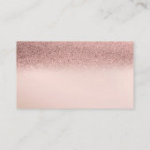 Roos Gold Glitter Bokeh, pompoen Baby shower Informatiekaartje (Achterkant)
