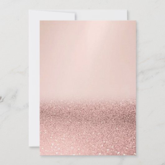 Roos Gold Glitter Bokeh, pompoen Baby shower Kaart (Achterkant)