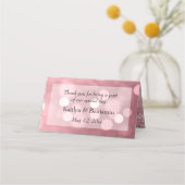 Roos Gold Glitter Bokeh & Typografie Plaatskaartje (Achterkant)