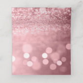 Roos Gold Glitter Bokeh & Typografie Plaatskaartje (Binnenkant ongevouwen)
