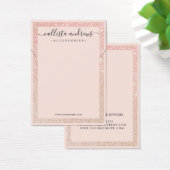 Roos Gold Glitter Border Cursive Ketting Display Visitekaartje (Bureau)