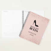Roos Gold Glitter Boss Lady Logo Blush Planner (Display)