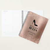 Roos Gold Glitter Boss Lady Stiletto Logo Planner (Display)
