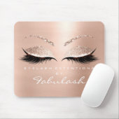 Roos Gold Glitter branding Beauty Lashes Eyes Muismat (Met muis)