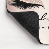 Roos Gold Glitter Branding Beauty Lashes Skinny Muismat (Hoek)