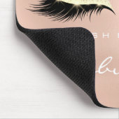 Roos Gold Glitter branding Beauty Lashes White Muismat (Hoek)