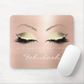 Roos Gold Glitter branding Beauty Lashes White Muismat (Met muis)