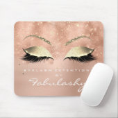 Roos Gold Glitter Branding Beauty Studio Lashes Muismat (Met muis)