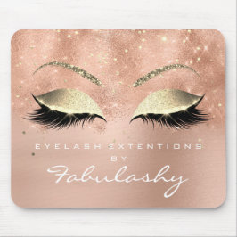 Roos Gold Glitter Branding Beauty Studio Lashes Muismat