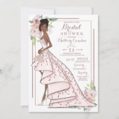 Roos Gold Glitter Bride Bridal Shower Kaart (Voorkant)