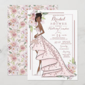 Roos Gold Glitter Bride Bridal Shower Kaart (Voorkant / Achterkant)