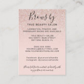 Roos Gold Glitter Brows Nazorg Icon Visitekaartje (Achterkant)