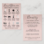 Roos Gold Glitter Brows Nazorg Icon Visitekaartje (Voorkant / Achterkant)