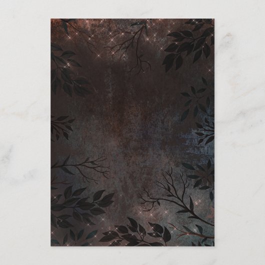 Roos Gold Glitter Bruiloft Informatie Gast Informatiekaartje (Achterkant)