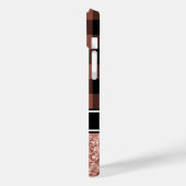 Roos Gold Glitter Buffalo Plays Monogram Case-Mate iPhone Case (Achterkant / Links)