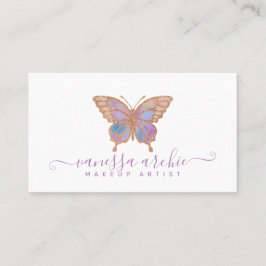 Roos Gold Glitter Butterfly Logo Visitekaartje