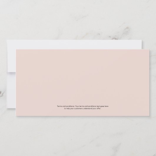 Roos Gold Glitter Cadeaubon (Achterkant)