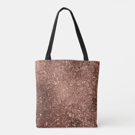 Roos Gold Glitter Canvas tas (Achterkant)