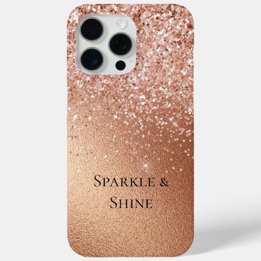 Roos Gold Glitter Case-Mate iPhone Case (Achterkant)
