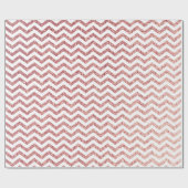 Roos Gold Glitter Chevron Wedding Wrapping Paper Cadeaupapier (Vlak)