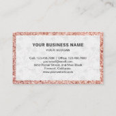 Roos Gold Glitter Chocolate Drivers Kookbakkerij Visitekaartje (Achterkant)