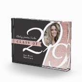 Roos Gold Glitter Class of 2019 Afstuderen Fotoblokken (Rechts)